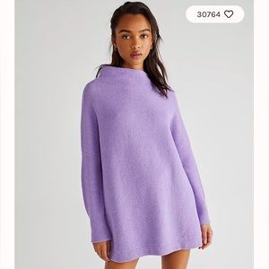 Free People Ottomon Slouchy Tunic in Lavender
